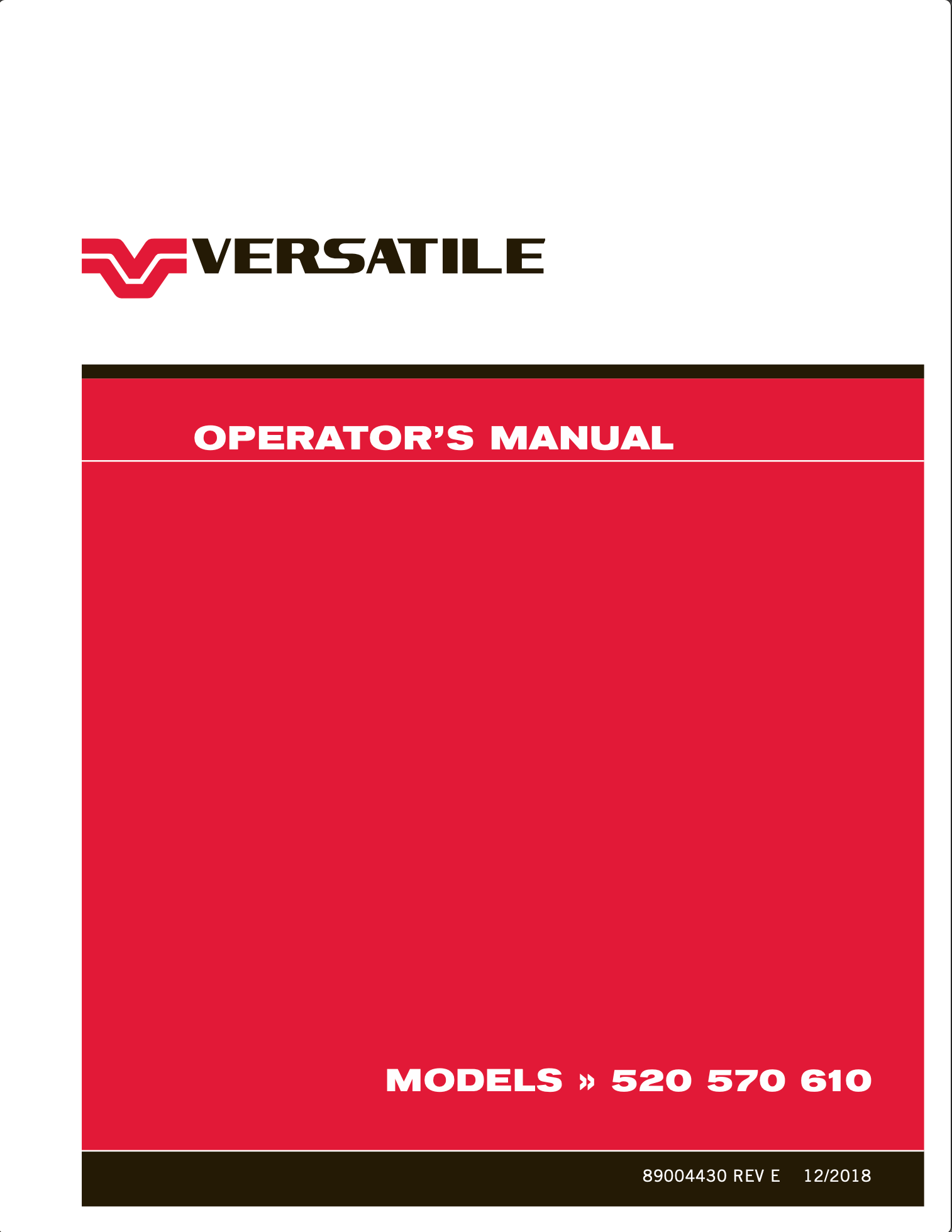 Operator's manual translation
